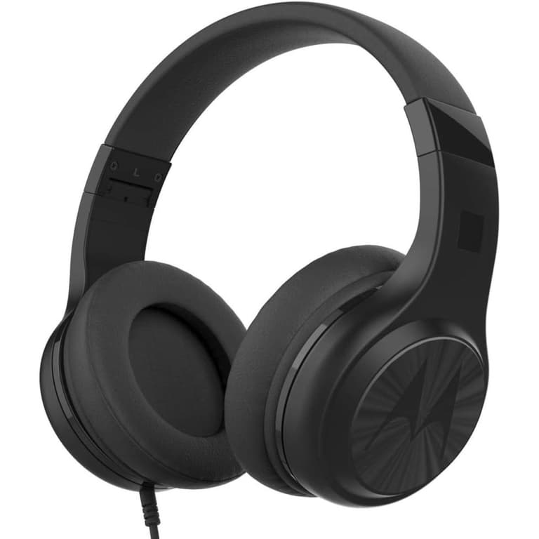 Motorola Pulse120 Wired Enhanced Bass In-Line Mic And Voice Assistant Compatible With 3.5Mm Aux - Black