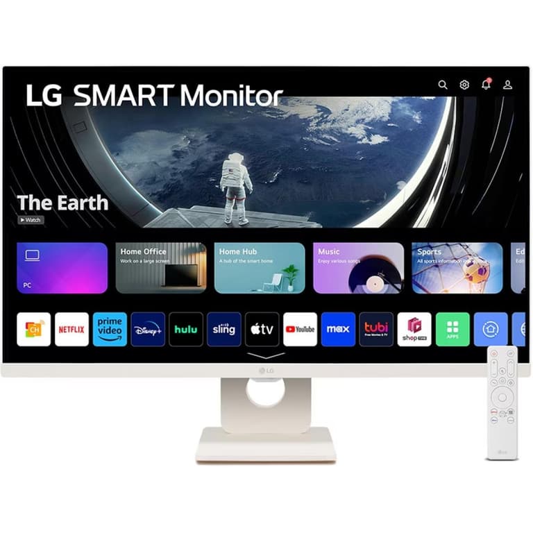 LG 32SR50F (2023) 32" Smart IPS Full HD webOS 23 HDR10 Airplay 2 Screen Share Bluetooth 5Wx2 Stereo SpeakerTilt Stand HDMI & USB - White