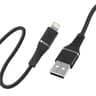Promate USB-A to Lightning Cable High Tensile 2.4A Super-Fast USB-A to Lightning Charger 120 cm Anti-Tangle Silicone - Black product thumbnail 1