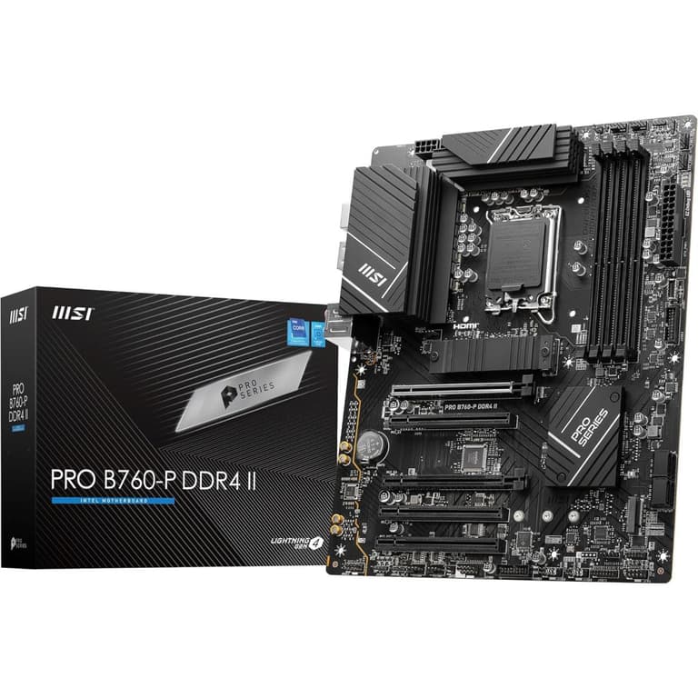 MSI PRO B760-P II DDR4 Intel 13th Gen Motherboard PCIe 4.0 DDR4 2xM.2 PCIe 4.0 Mainboard