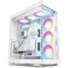 DeepCool CH780 ATX+ Panoramic Dual Chamber w/ Vertical Mount & Gen 4 Riser Cable Tempered Glass 3x Trinity 140mm ARGB Fans - White product thumbnail 1