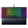 Razer BlackWidow V4 75% Mechanical Hot-swappable Compact & Durable Chroma MF Roller & Media Keys Wrist Rest Orange Tactile Switches - Black product thumbnail 1