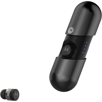 Motorola Vervebuds 400 True Wireless Earbuds with Sleek Innovative Design & Portable Charging Case –Black