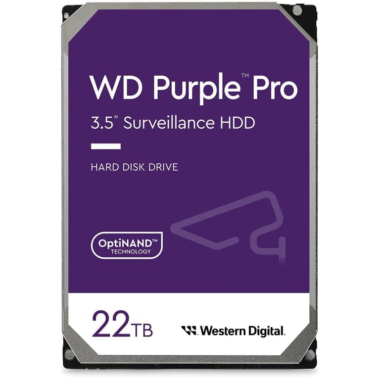 Western Digital 22TB WD Purple Pro Surveillance HDD SATA 6 Gb/s 7200 RPM 512 MB Cache