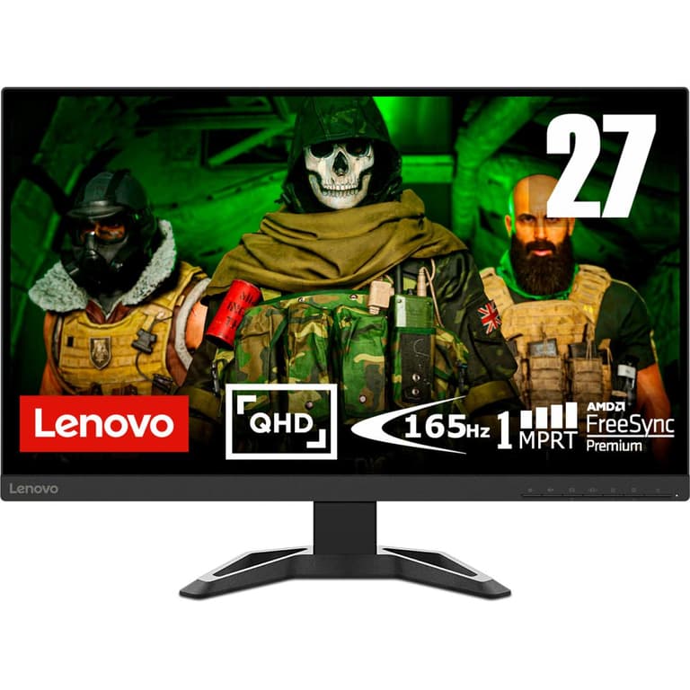Lenovo G27q-30 27" Gaming Monitor 2K 1ms 165Hz 99% sRGB 90% DCI-P3 FreeSync™ Premium w/ Height Adjust Stand & Speaker 2xHMDI 1X DP