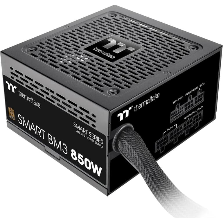 Thermaltake Smart BM3 850W 80Plus Bronze ATX 3.0 & PCIE 5.0 Ready Semi-Modular Power Supply - Black