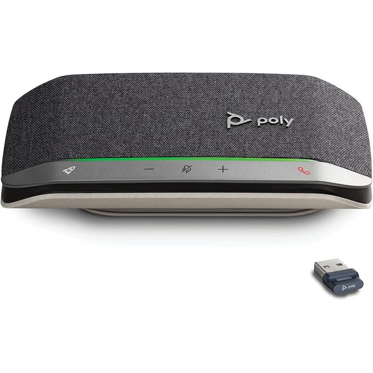 Poly Sync 20+ Personal Portable Bluetooth Smart Speakerphone USB-A Bluetooth Adapter Connect Wirelessly to PC/Mac/Cell Phone Works w/Teams, Zoom