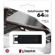 Kingston DataTraveler 70 64GB Portable & Lightweight USB-C Flash Memory , Black product image