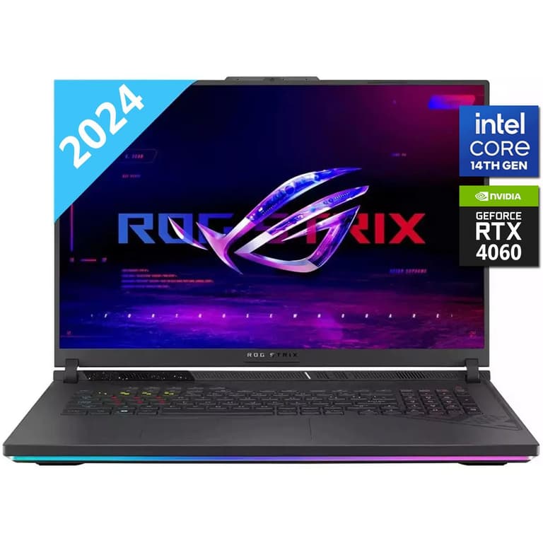 ASUS NEW ROG Strix G18 (2024) G814JVR NEW 14Gen Intel Core i9 14900HX 24-Cores w/ Nvidia RTX 4060 8GB DDR6 & 18" 2.5K IPS 240Hz Display (Customized) - Eclipse Gray