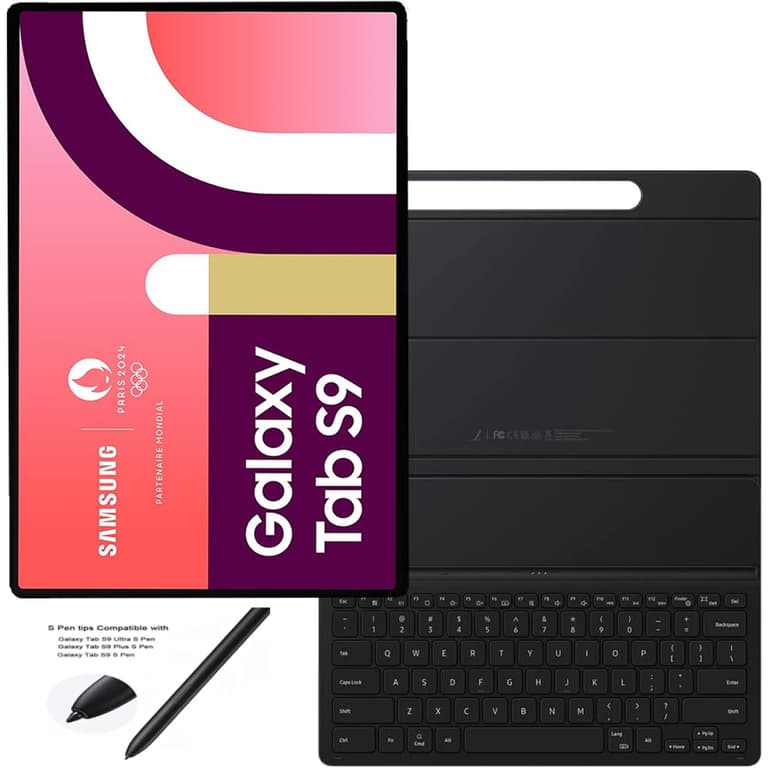 SAMSUNG Galaxy Tab S9 11" Android WIFI 6E Tablet Water & Dust–Resistant w/ AMOLED 2X 120Hz HDR10+ (S Pen & Keyboard Included) - Beige