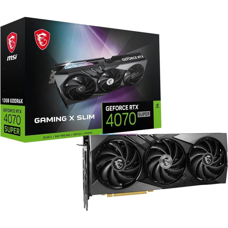 MSI GAMING X SLIM GeForce RTX 4070 SUPER 12GB GDDR6X PCI Express 4.0 ATX Video Card