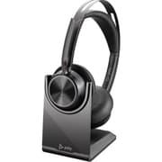 Poly Voyager Focus 2 USB-A & Bluetooth Active Noise Canceling For PC/Mac/Mobile Headset w/ charging stand product image