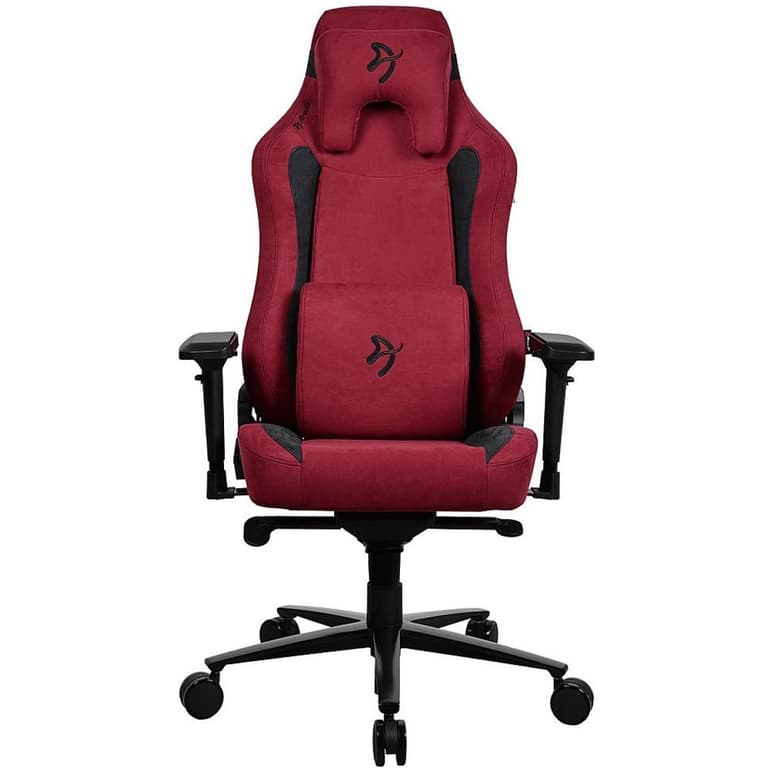 Arozzi Vernazza Supersoft Upholstery Material has a Unique Velvety Texture That is Fluid-Repellant & Breathable Memory Foam Lumbar Support 4D Armrest - Bordeaux