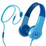 Motorola Squads 200 Kids Wired Headphones Anti-Allergic Cushion Enhanced Bass In-Line Mic & Voice Assistant Compatible with 3.5mm Aux - Blue product thumbnail 1