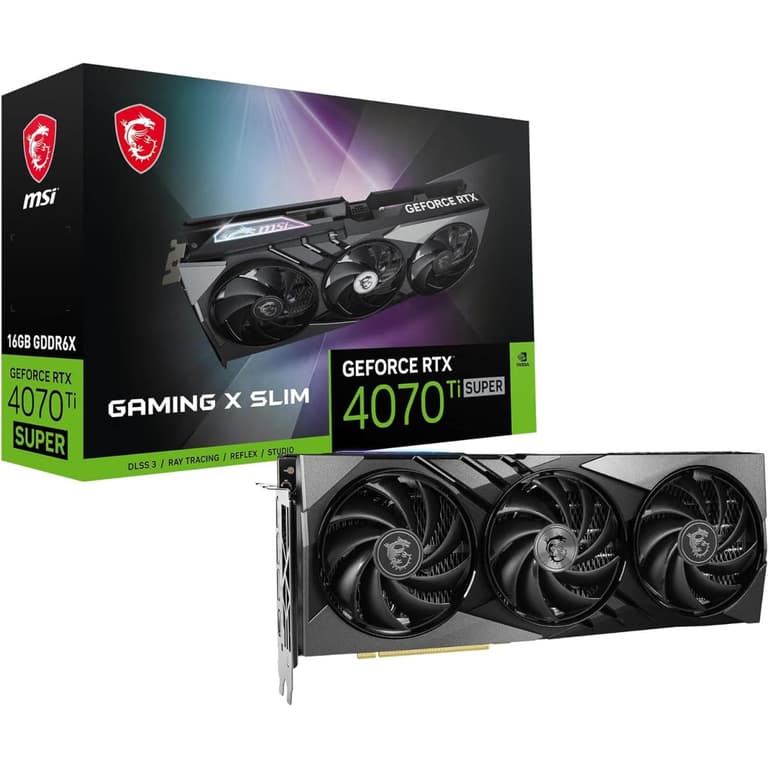 MSI Gaming X Slim GeForce RTX 4070 TI SUPER 16GB GDDR6X PCI Express 4.0 ATX Video Card