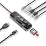 Promate TransHub-Go USB-C™ Hub 9-in-1 Multi-Display Media Hub 4K@60Hz HDMI 1000Mbps LAN 2x USB-A 5Gbps Ports 100W USB-C™ Power Delivery product thumbnail 1