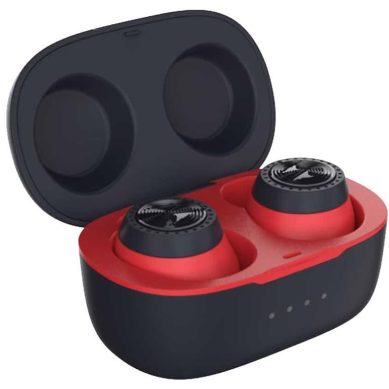 Motorola VerveBuds 200 Wireless Earbuds For Sport Gym Exercise Fitness IPX5 Comfortable Fit Compatible w/ Voice Assistants 3 Buds Sizes - Red