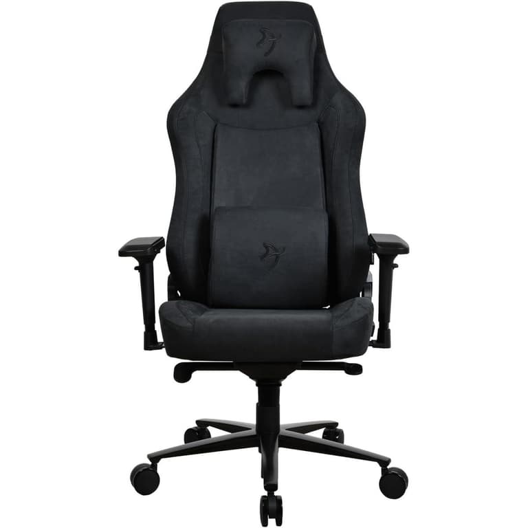 Arozzi Vernazza Supersoft XL Upholstery Material has a Unique Velvety Texture That is Fluid-Repellant & Breathable Memory Foam Lumbar Support 4D Armrest Support 170kg - Pure Black