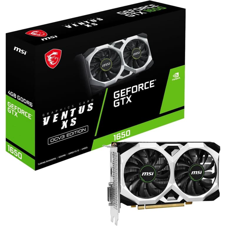 MSI GeForce GTX 1650 D6 Ventus XS OCV3 4GB GDDR6 128 bit PCI Express x16 3.0 Gaming Graphic Card