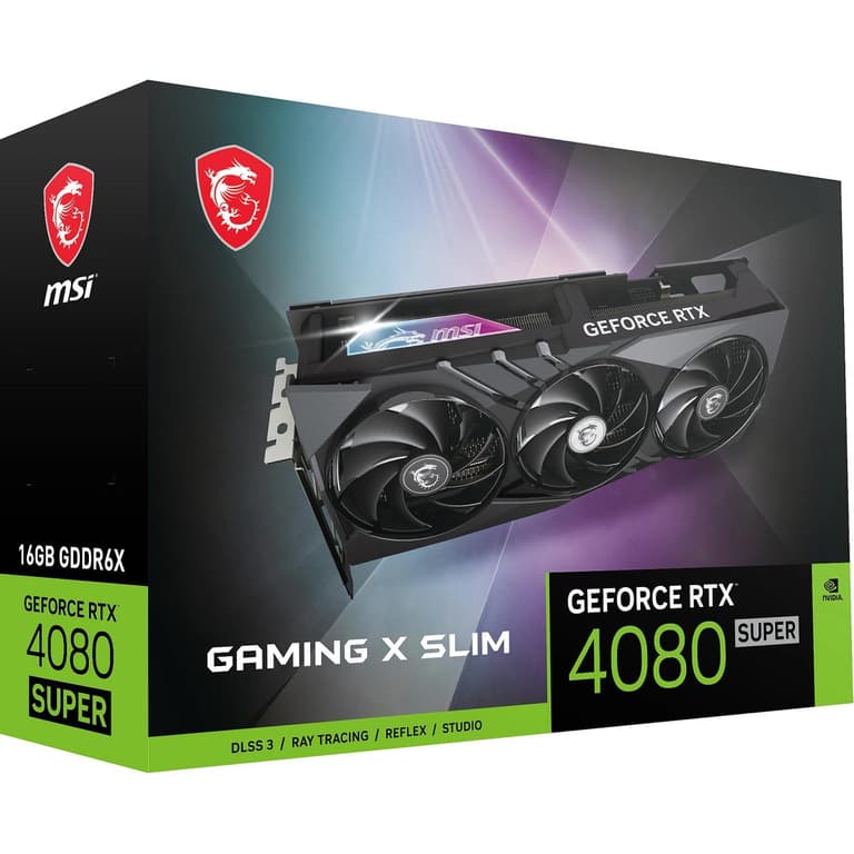 MSI GeForce RTX 4080 SUPER 16G GAMING X SLIM 16GB GDDR6X Gaming Graphics Card