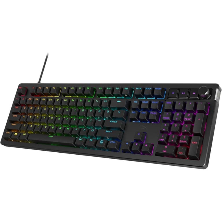 HyperX Alloy Rise Mechanical Ultra-Customizable Hot-Swappable Switches Ambient Light Sensor Gasket Mounted Linear Switches Arabic / English Layout