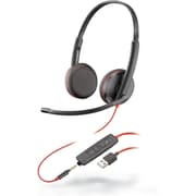 Poly Blackwire C3225 Wired Dual-Ear Boom Mic USB-A & 3.5mm Noise-Canceling Mic For PC & Mac & Mobile Works with Teams (Certified) product image
