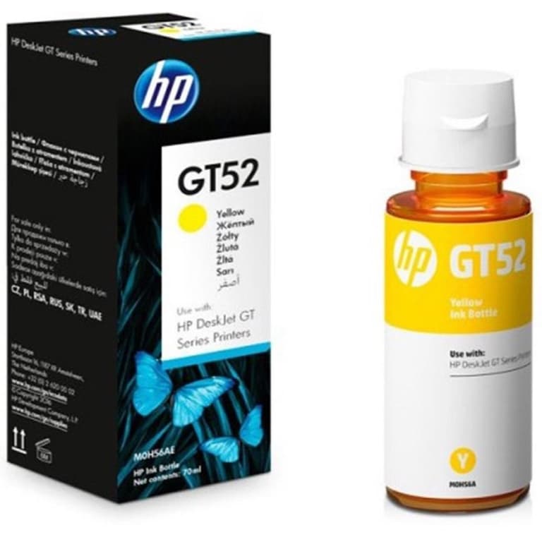 Genuine HP GT52 Refillable 70ML Ink Cartridge for Ink Tank Printers - Yellow