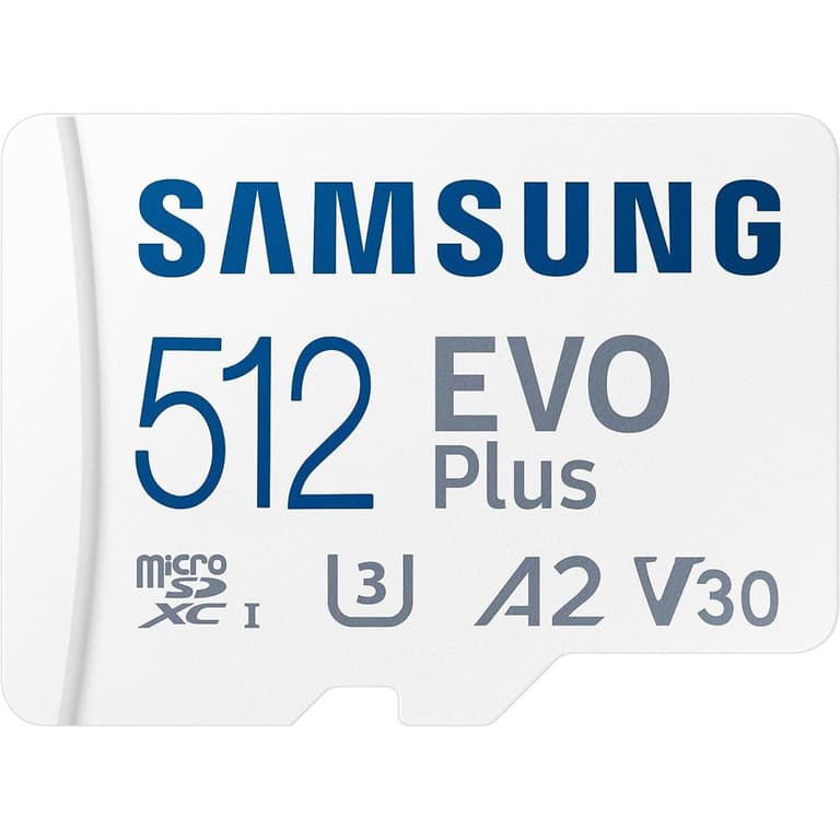 SAMSUNG EVO Plus w/ SD Adaptor 512GB Micro SDXC Memory Card Up to 130MB/s For Gaming Devices Android Tablets & Smart Phones