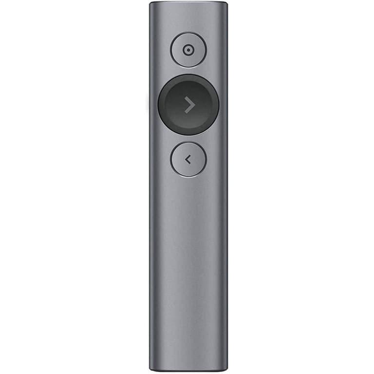 Logitech Spotlight Presentation Remote Advanced Digital Highlighting with Bluetooth Universal Presenter Clicker 30M Range & Quick Charging – Slate