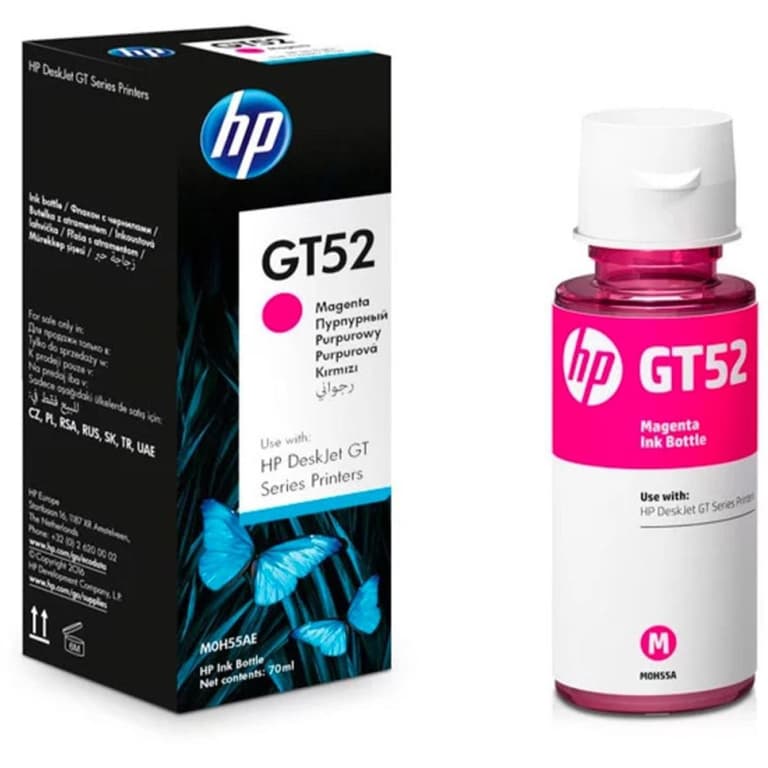 Genuine HP GT52 Refillable 70ML Ink Cartridge for Ink Tank Printers - Magenta