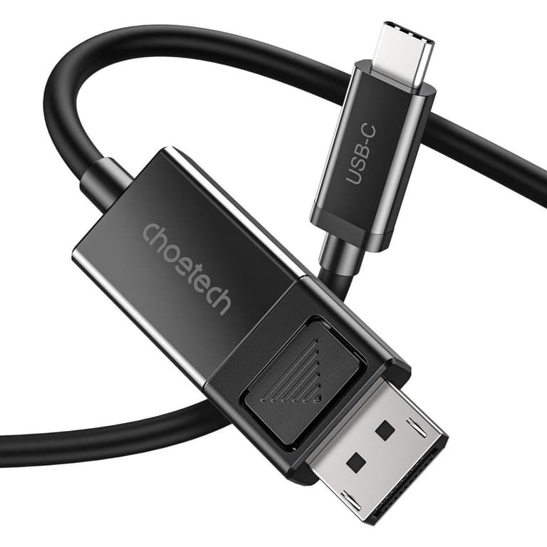 Choetech XCP-1803 1.8m USB-C to DisplayPort 1.4 Two Way Cable Plug-and-Play up to 8K Resolution - Black
