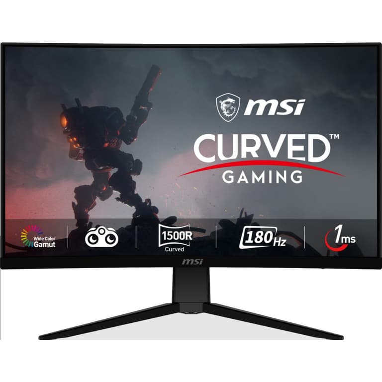 MSI G2422C 24" Curved 1500R Full HD 180Hz 1ms AMD FreeSync Frameless Night Vision w/ Anti-Flicker & Less Blue Light - Black