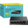 TP-Link LS105GP 5-Port Gigabit Desktop Switch with 4-Port PoE+ up to 10 Gbps 65W PoE Desktop or Wall-Mounting Design Metal Case product thumbnail 1