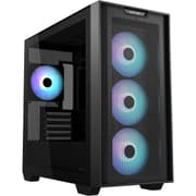 ASUS A21 Plus Mini Tower PC Case Mesh Support Hidden Connectors 360mm Radiators Ample Cable Management w/ 4x ARGB Fans - Black product image