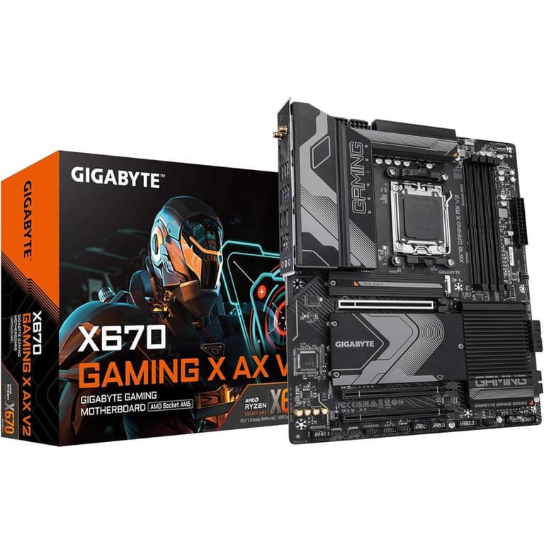 GIGABYTE X670 GAMING X AX V2 WiFi 6E AM5 For Ryzen 7000 DDR5 4x M.2 ,PCIe 5.0 USB 3.2 Gen2X2 Type-C Mainboard