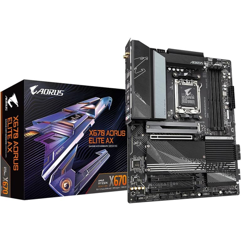 GIGABYTE X670 AORUS Elite AX WiFi 6E AM5 For Ryzen 7000 DDR5 4x M.2 ,PCIe 5.0 USB 3.2 Gen2X2 Type-C Mainboard