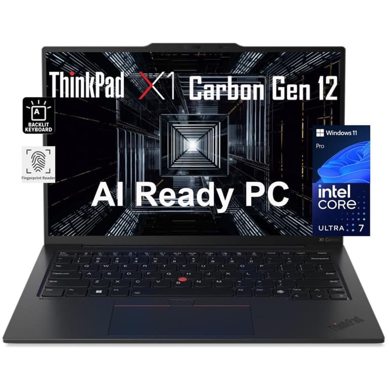 Lenovo ThinkPad X1 Carbon Gen 12 (2024) Intel Core Ultra 7 H-Serise Powerful 16-Cores w/ Intel® AI Boost NPU & OLED 2.8K 120Hz Display - Black