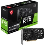 MSI GeForce RTX 3050 VENTUS 2X E 6GB OC Graphics Card, GDDR6 96-Bit Memory, 1492 MHz Boost Clock, 14 Gbps Memory Speed, 2304 CUDA Cores, PCI Express Gen 4 x16 product image