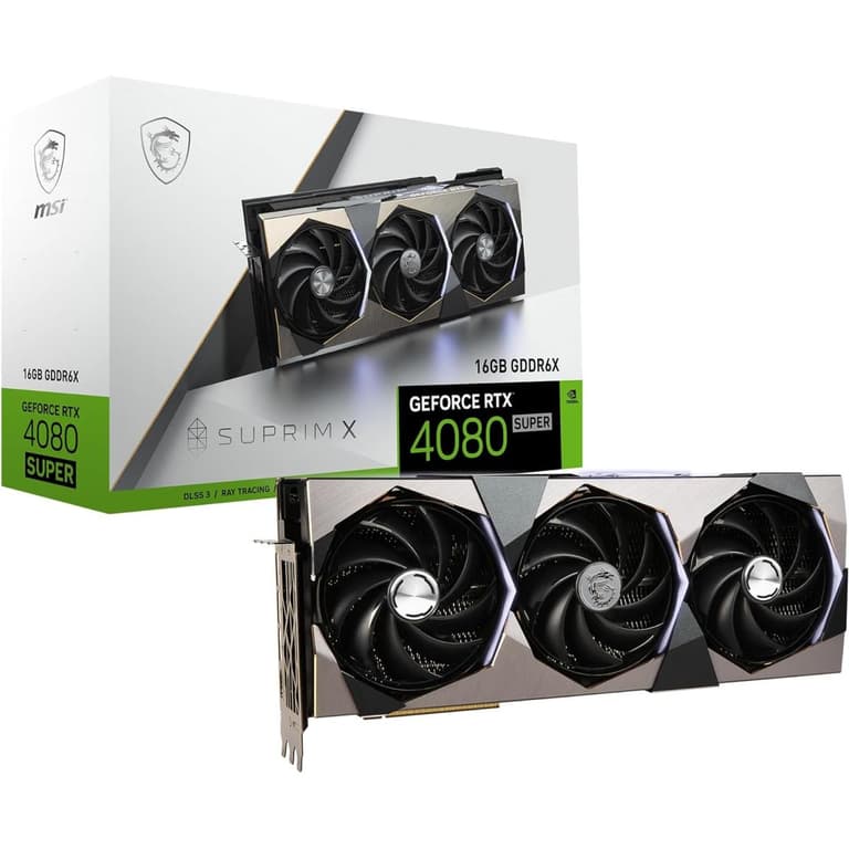 MSI Gaming RTX 4080 Super 16G SUPRIM X 16GB GDRR6X Boost Clock: 2655 MHz 256-Bit Graphic Card