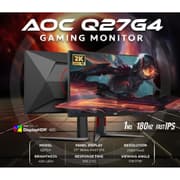 AOC Q27G4 Gaming 27" Fast IPS 2K QHD 180Hz 1ms HDR400 sRGB 127% 1.07Billion Color Adaptive-Sync Adjustable Stand w/ HDMI 2.0 & DisplayPort product image