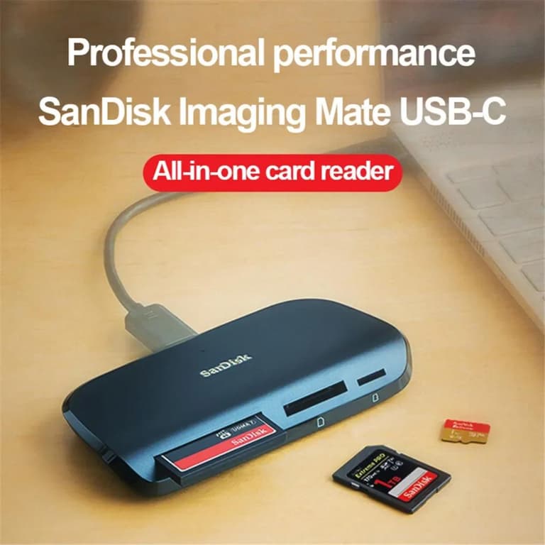 SanDisk SDDR-A631 ImageMate® PRO USB-C Performance Speeds of up to 312MB/s Plug-and-Play For PC & Mac