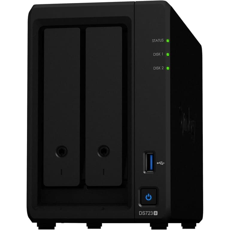 Synology DiskStation DS723+ 2-Bay Diskless NAS w/ AMD Ryzen R1600 2-Core CPU & 2GB DDR4 RAM