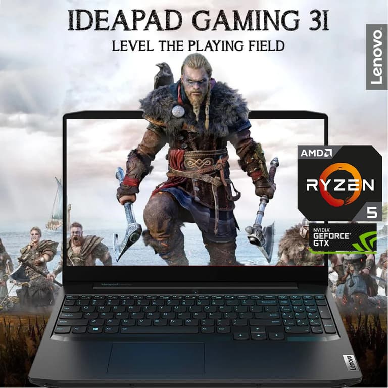 Lenovo IdeaPad Gaming 3 (2023) NEW 5Gen Ryzen 5 5600H 6-Cores w/ Nvidia GTX 1650 4GB DDR6 & 120Hz IPS Display (Customized) - Shadow Black