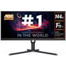 AOC U34G3XM 34" Ultrawide QHD 2K 144Hz 1ms sRGB 121% FreeSync Premium Height Adjust Low Input Lag w/2x HDMI 2.0 & DisplayPort product thumbnail 1