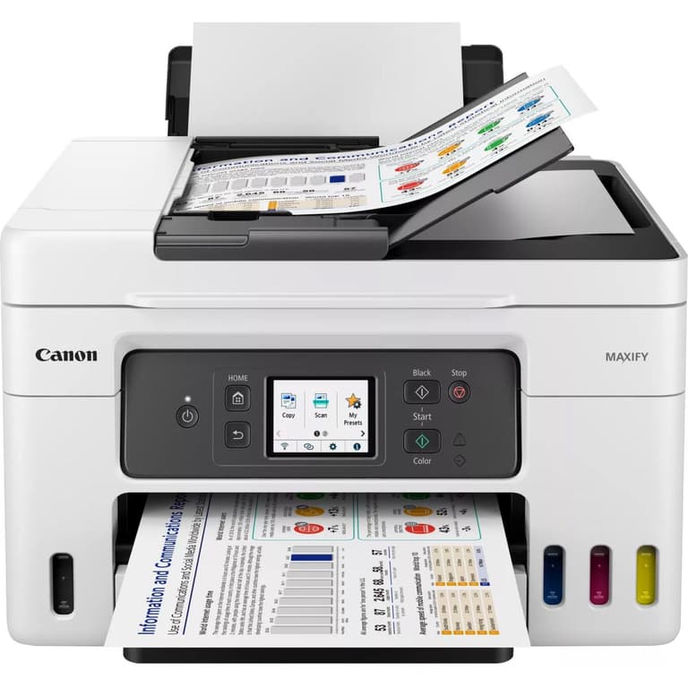 Canon MAXIFY GX4040 Ink Tank All-in-One Wireless & Network Multi-function Machine (Copy/Print/Scan/Fax) w/ Automatic Document Feeder - White