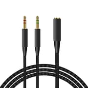 HyperX Headphone Splitter 2 in 1 Y Splitter Replacement Audio Extension Cable 2M Compatible With Stereo Headset using 3.5mm Plug product image