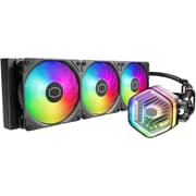 Cooler Master MasterLiquid 360 Atmos ARGB AIO Liquid Cooler Customize Pump SickleFlow Edge PWM Fans 360mm Radiator CryoFuze For AMD & Intel product image