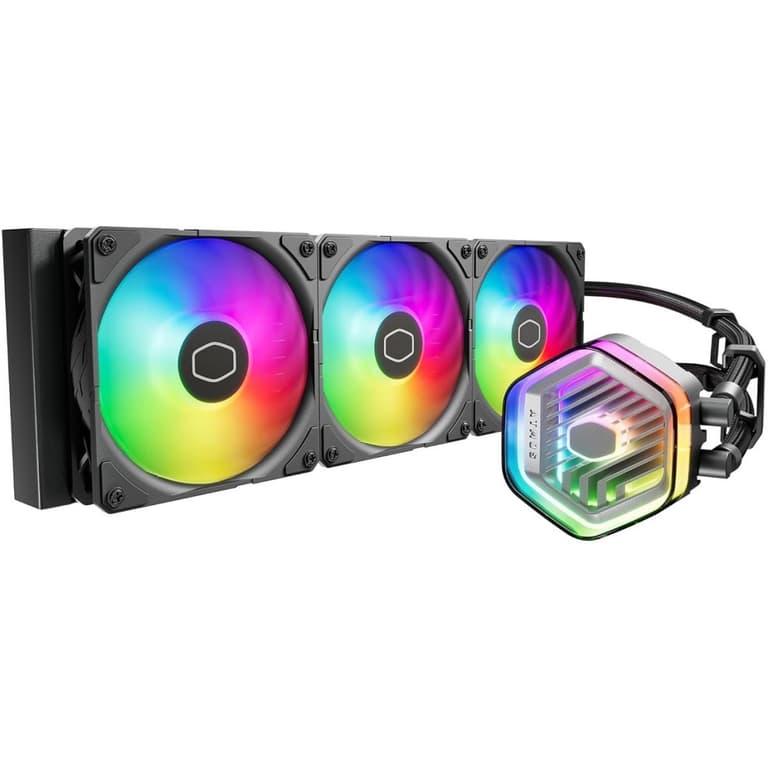 Cooler Master MasterLiquid 360 Atmos ARGB AIO Liquid Cooler Customize Pump SickleFlow Edge PWM Fans 360mm Radiator CryoFuze For AMD & Intel