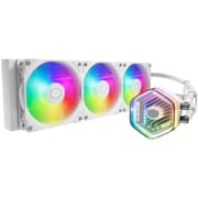 Cooler Master MasterLiquid 360 Atmos ARGB AIO Liquid Cooler Customize Pump SickleFlow Edge PWM Fans 360mm Radiator CryoFuze For AMD & Intel - White product image