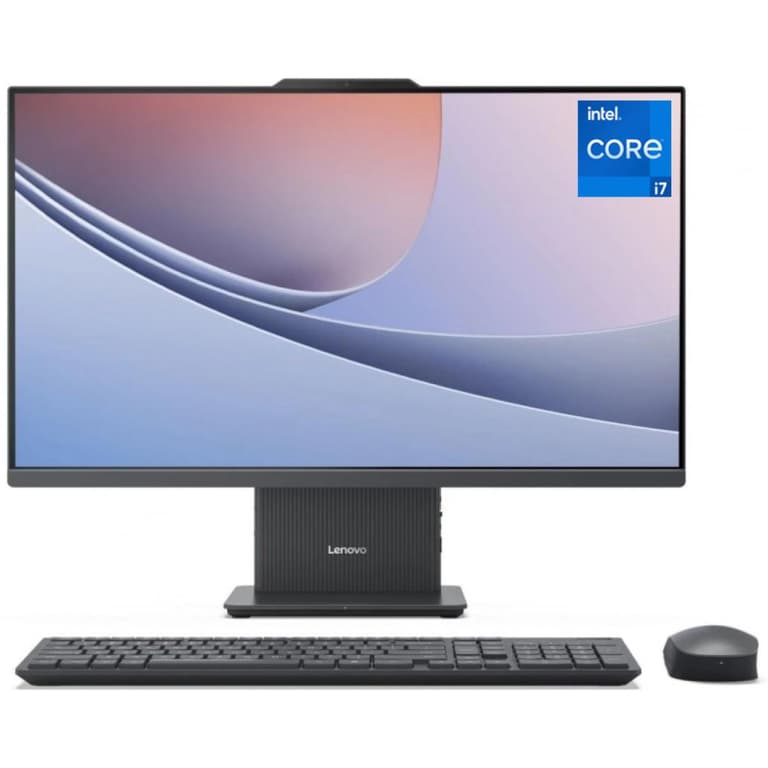 Lenovo ThinkCentre NEO 50a (2024) 27" All-in-One PC 13Gen Intel Core i7 10-Cores w/ High-Performance Processor & DDR5 Memory - Black